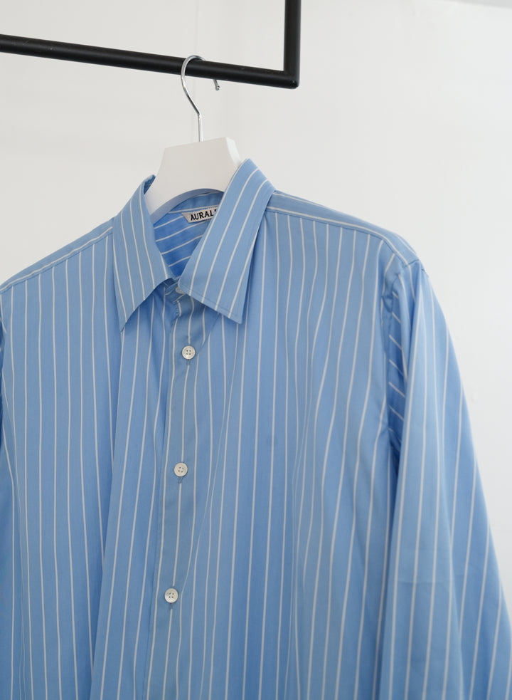 26SS】AURALEE COTTON SILK STRIPE SHIRT