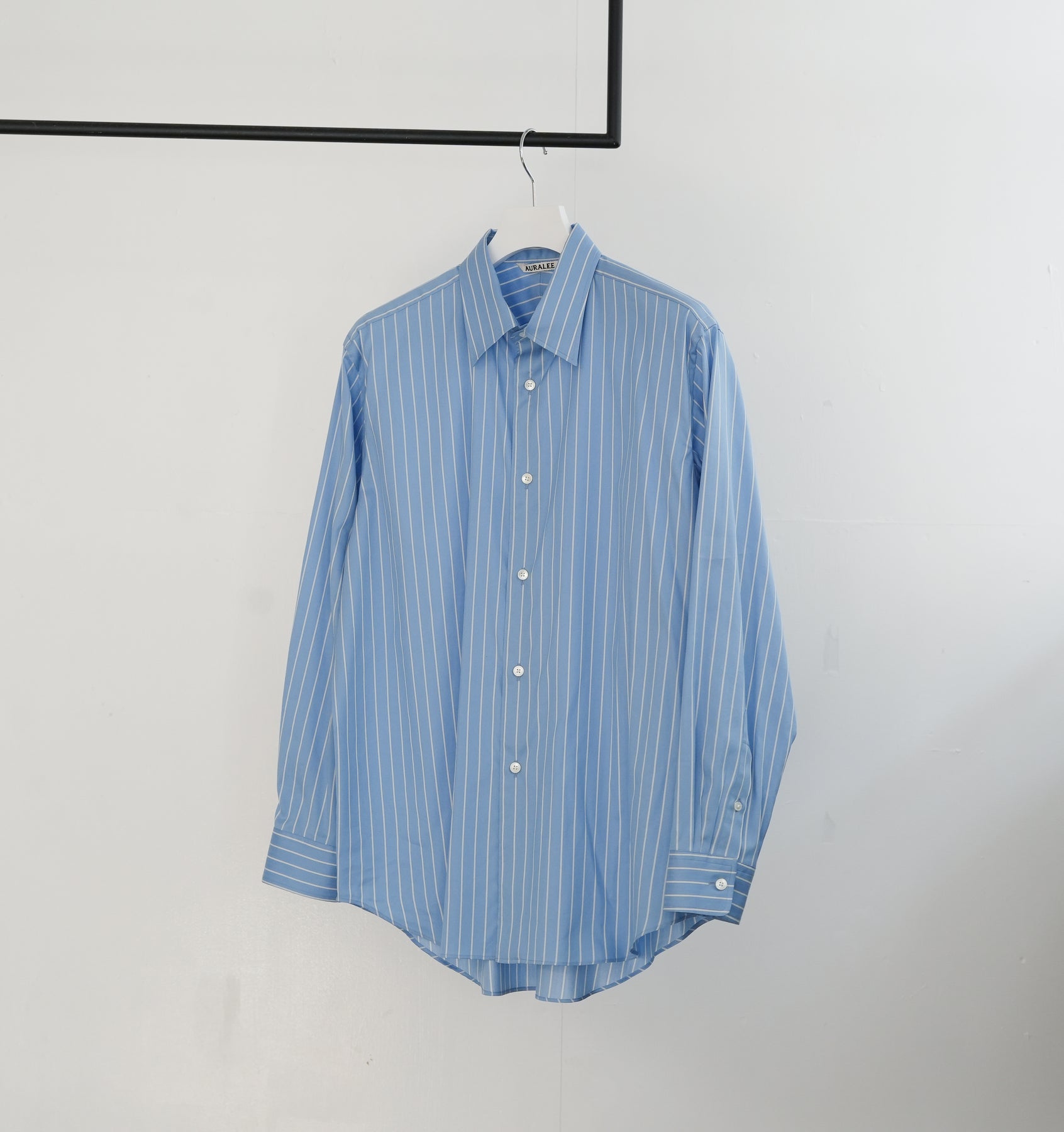 26SS】AURALEE COTTON SILK STRIPE SHIRT
