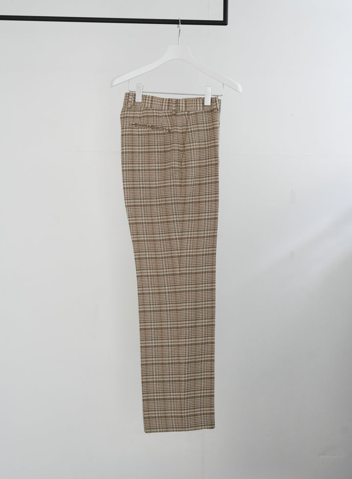 26SS】AURALEE SILK LINEN NEP CHECK SLACKS 
