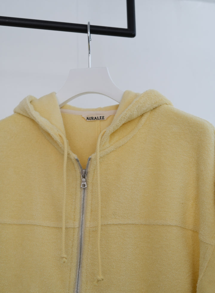26SS】AURALEE COTTON NYLON PILE ZIP PARKA