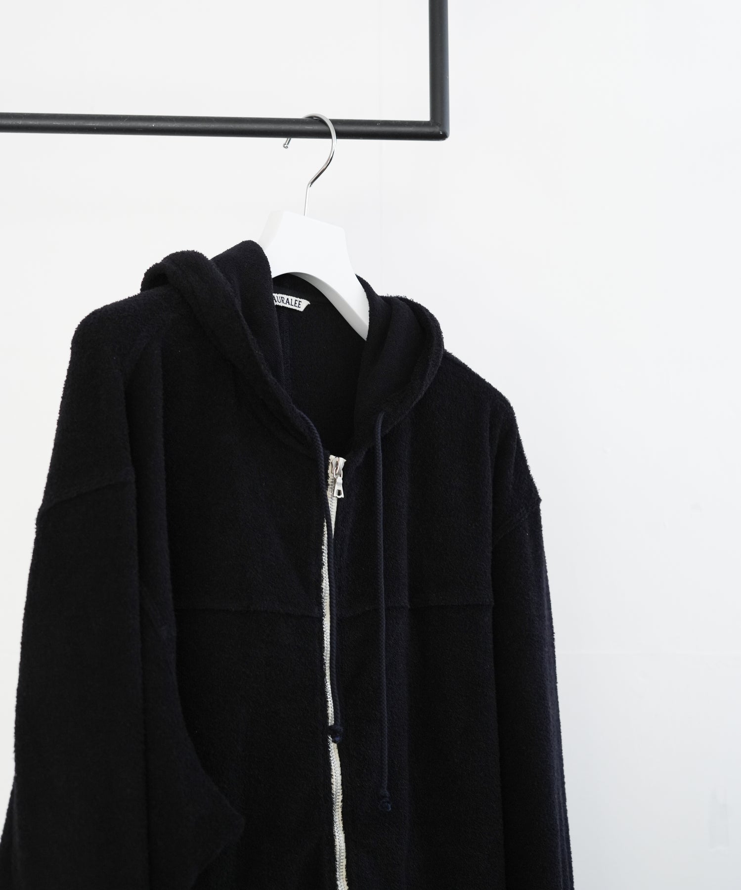 26SS】AURALEE COTTON NYLON PILE ZIP PARKA