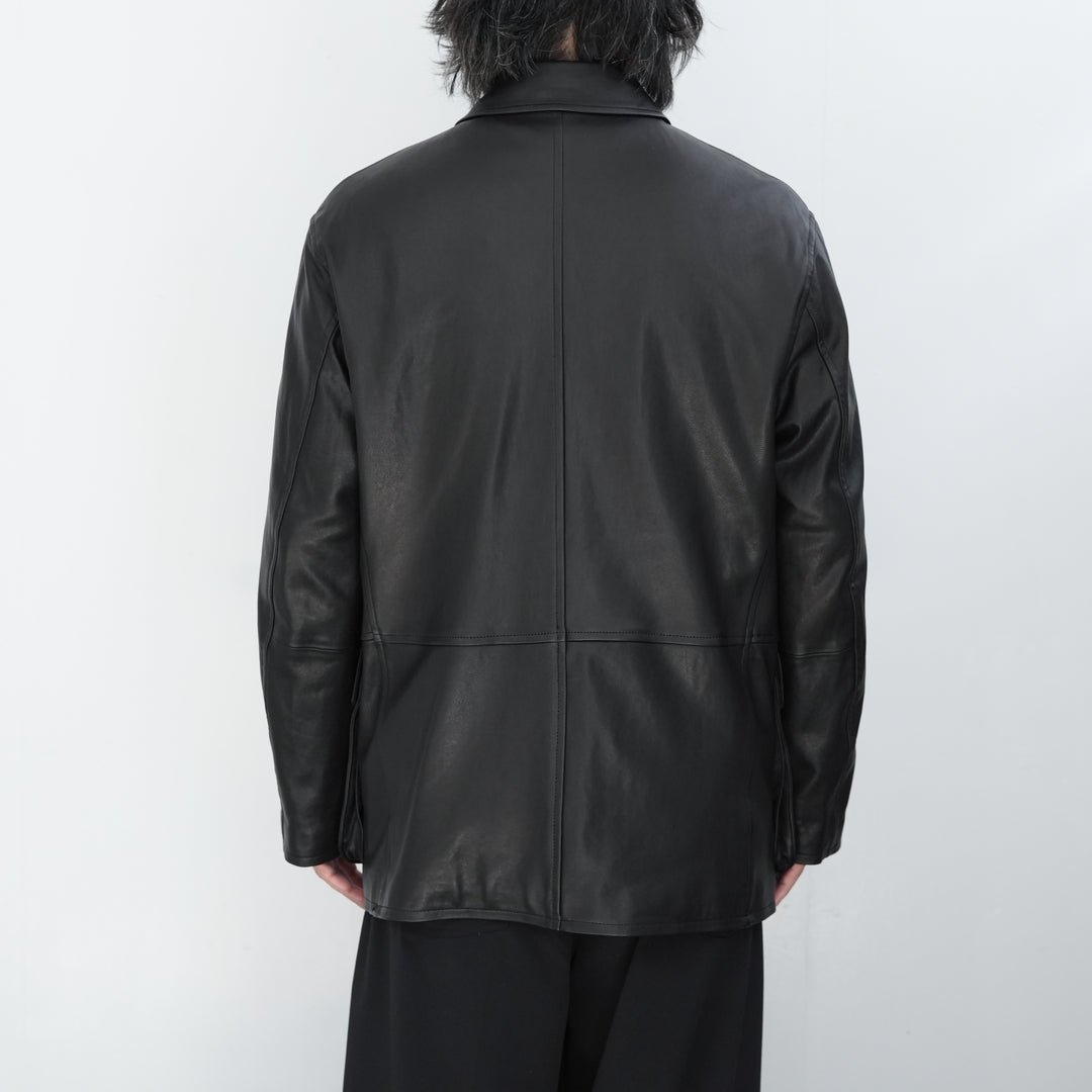 26SS】AURALEE TEXTURED LAMB LEATHER BLOUSON 