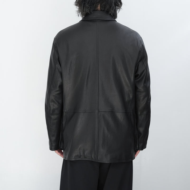 26SS】AURALEE TEXTURED LAMB LEATHER BLOUSON 