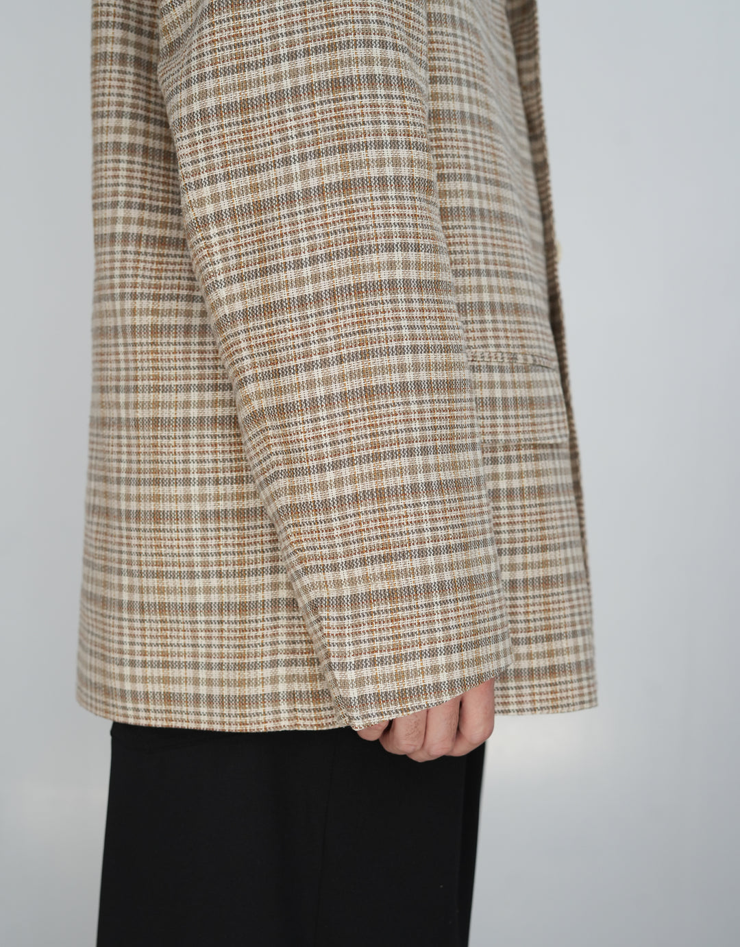 26SS】AURALEE SILK LINEN NEP CHECK JACKET 