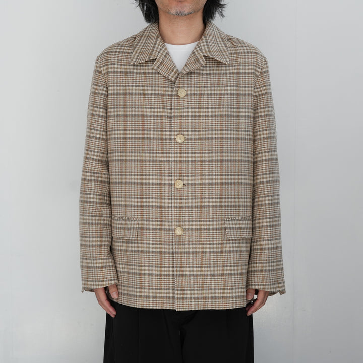 26SS】AURALEE SILK LINEN NEP CHECK JACKET 