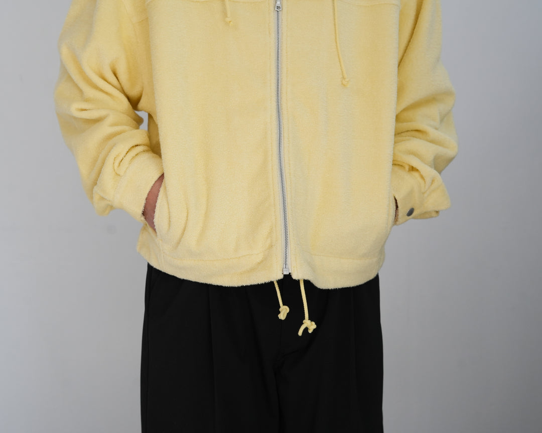 26SS】AURALEE COTTON NYLON PILE ZIP PARKA