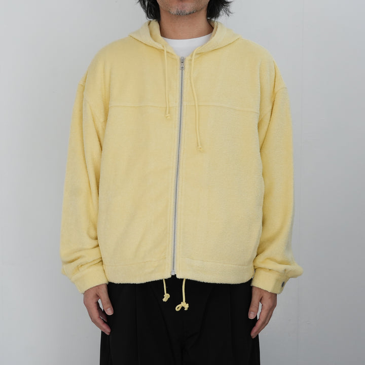 26SS】AURALEE COTTON NYLON PILE ZIP PARKA