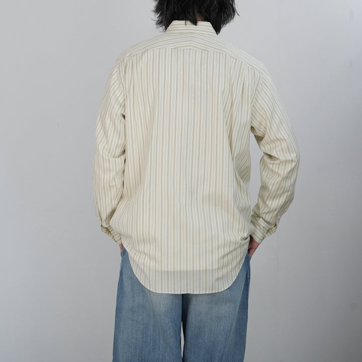 26SS】AURALEE COTTON SILK STRIPE SHIRT