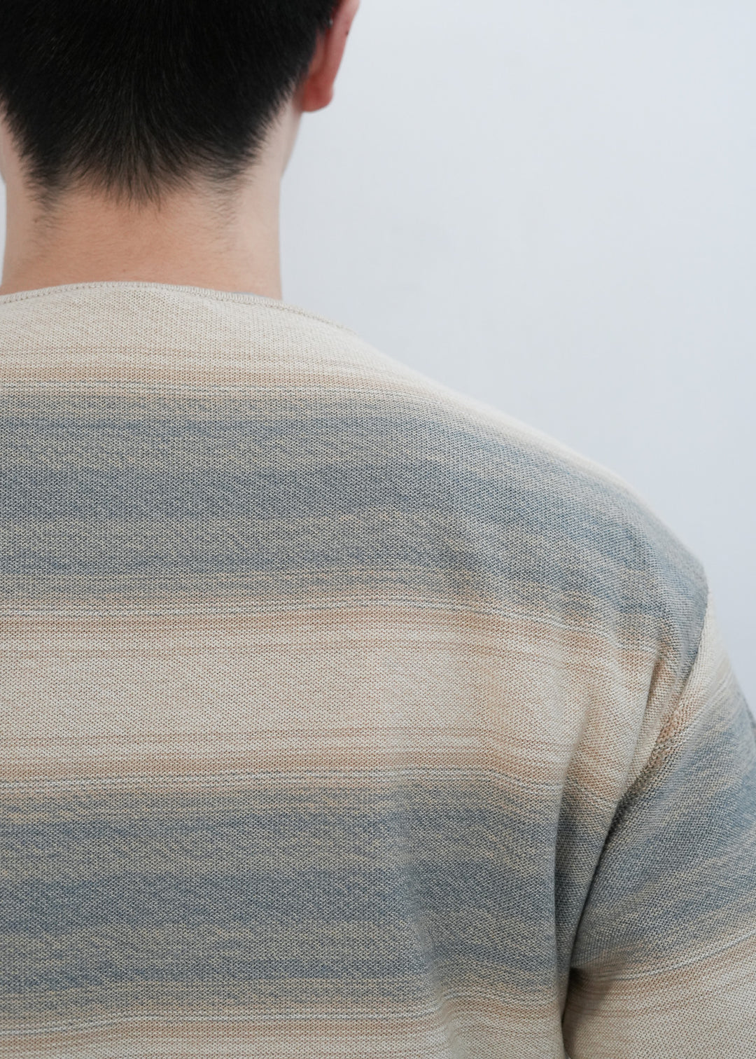 26SS】AURALEE COTTON SILK GRADIENT STRIPE KNIT BOAT NECK P/O