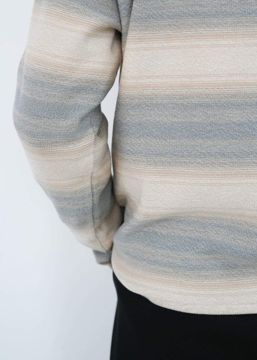 26SS】AURALEE COTTON SILK GRADIENT STRIPE KNIT BOAT NECK P/O