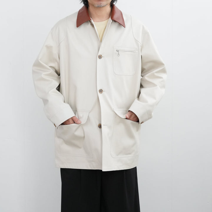 ジャケット・アウター BISOWN COTTON GABA HUNTING JACKET CHALK BISOWN(ビソウン)/COTTON GABA HUNTING JACKET – PEAU DE L'OURS