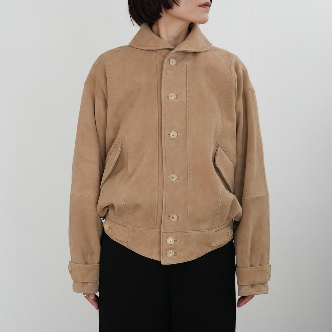 AURALEE SILKY GRAIN SUEDE BLOUSON 