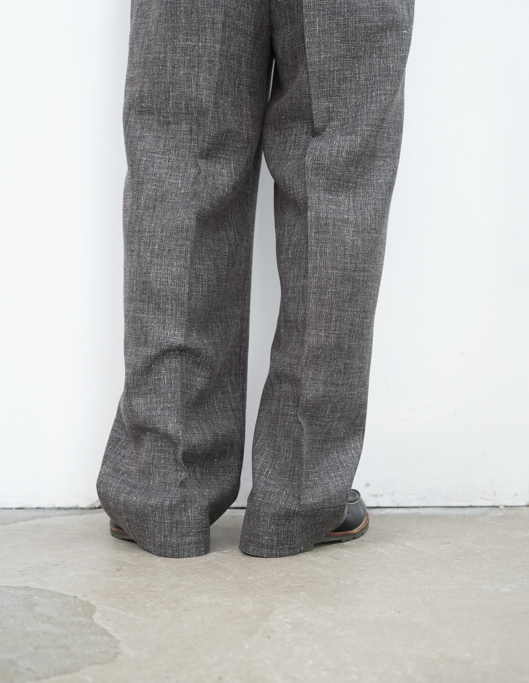 26SS】BISOWN WOOL LINEN 1TUCK SLACKS