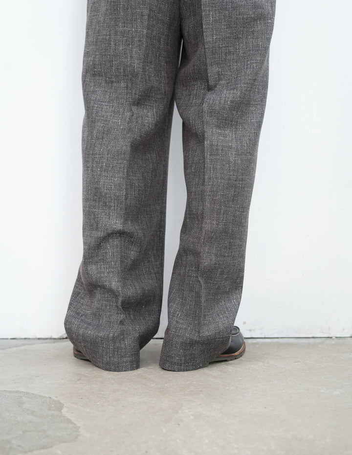 26SS】BISOWN WOOL LINEN 1TUCK SLACKS