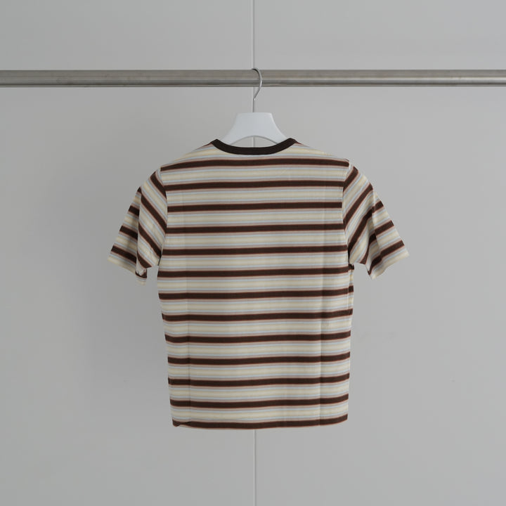 AURALEE GRADIENT STRIPE JERSEY TEE 