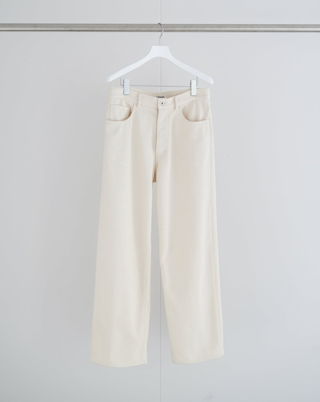 26SS】AURALEE SILK NEP DENIM 5P WIDE PANTS 