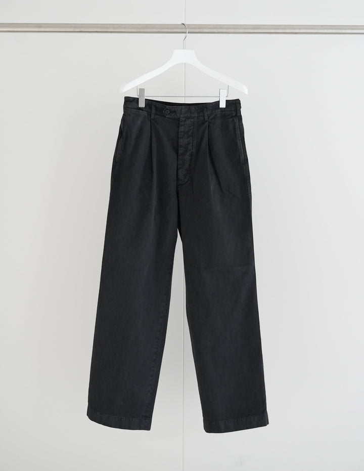 26SS】AURALEE GARMENT-DYED FINX LIGHT CHINO ONE-TUCK WIDE PANTS