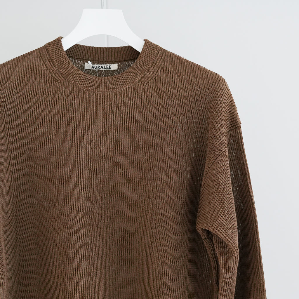 26SS】AURALEE FLAT YARN RIB KNIT P/O 