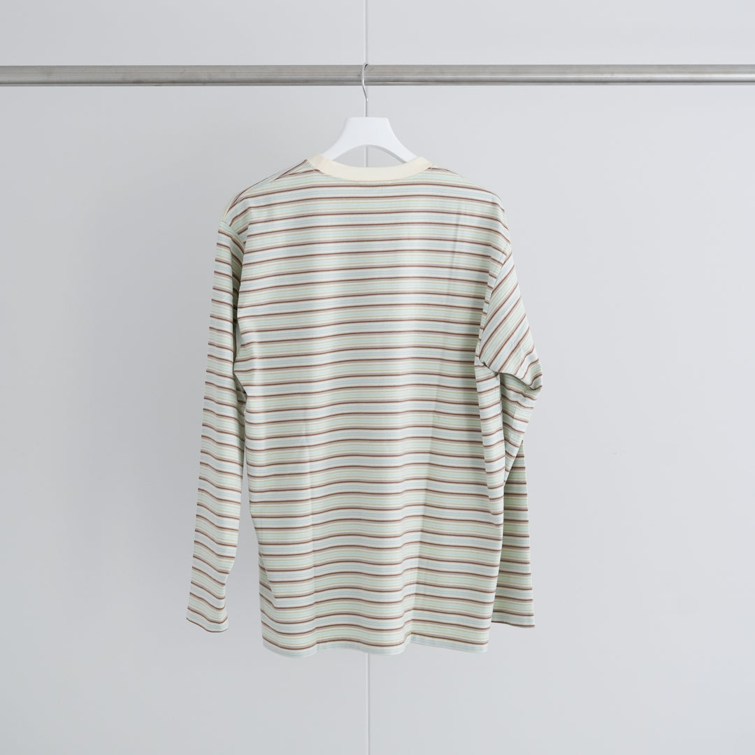 26SS】AURALEE GRADIENT STRIPE JERSEY L/S TEE 