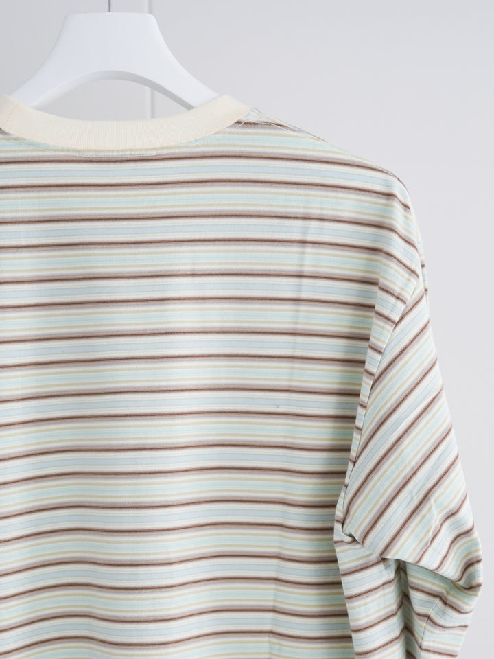 26SS】AURALEE GRADIENT STRIPE JERSEY L/S TEE 