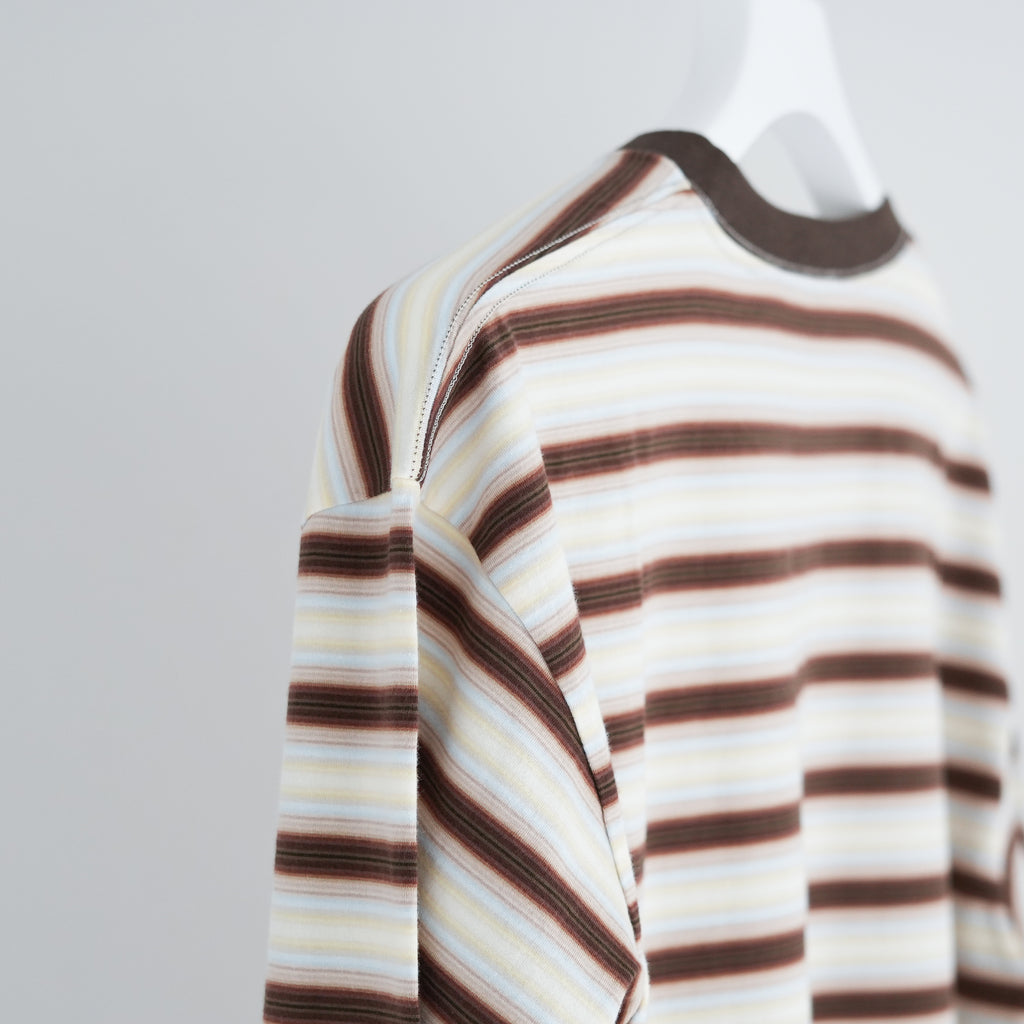 26SS】AURALEE GRADIENT STRIPE JERSEY L/S TEE 