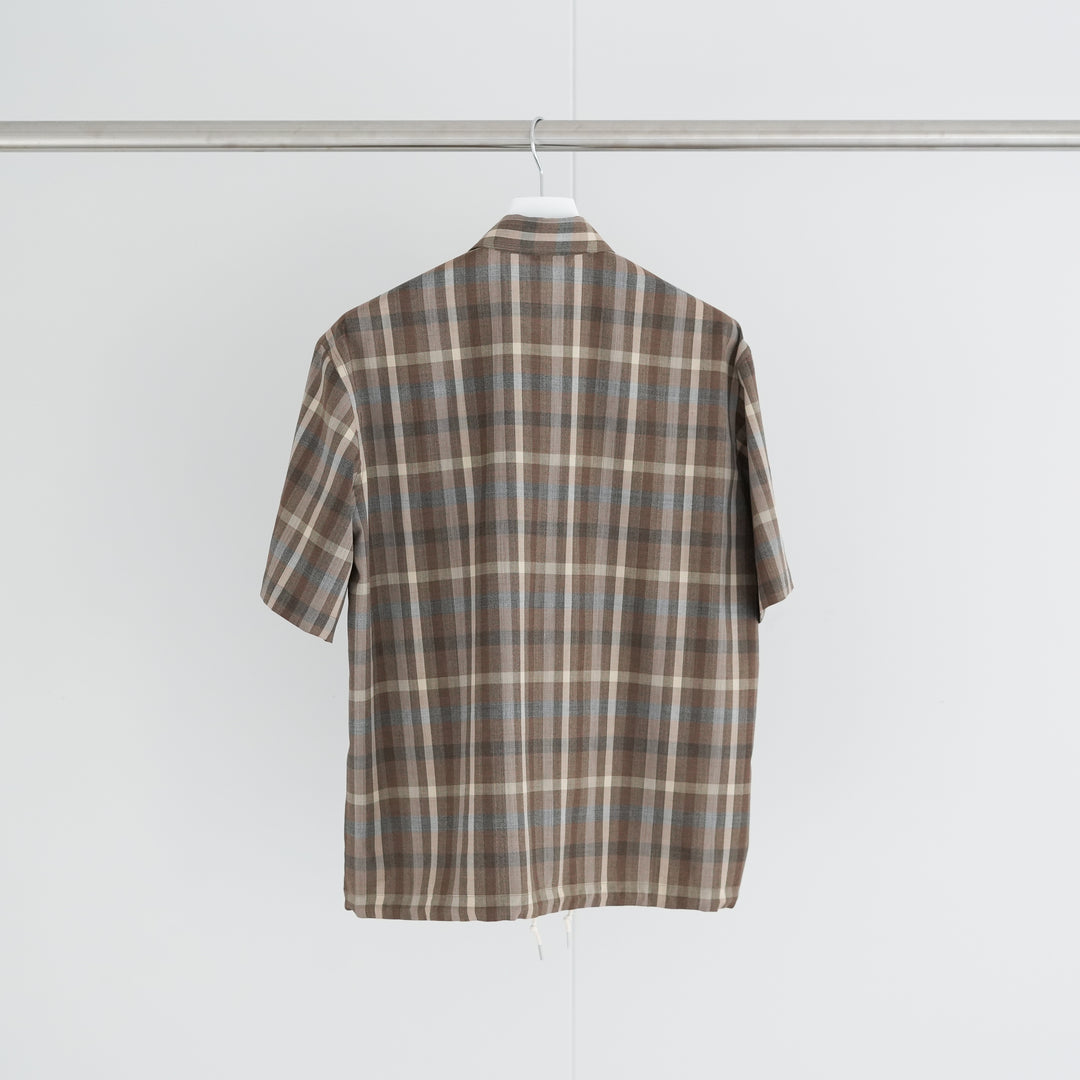 AURALE 26ss トロピカルウール半袖チェックシャツsize5新品 26SS】AURALEE SUPER FINE TROPICAL WOOL CHECK HALF-SLEEVED SHIRT