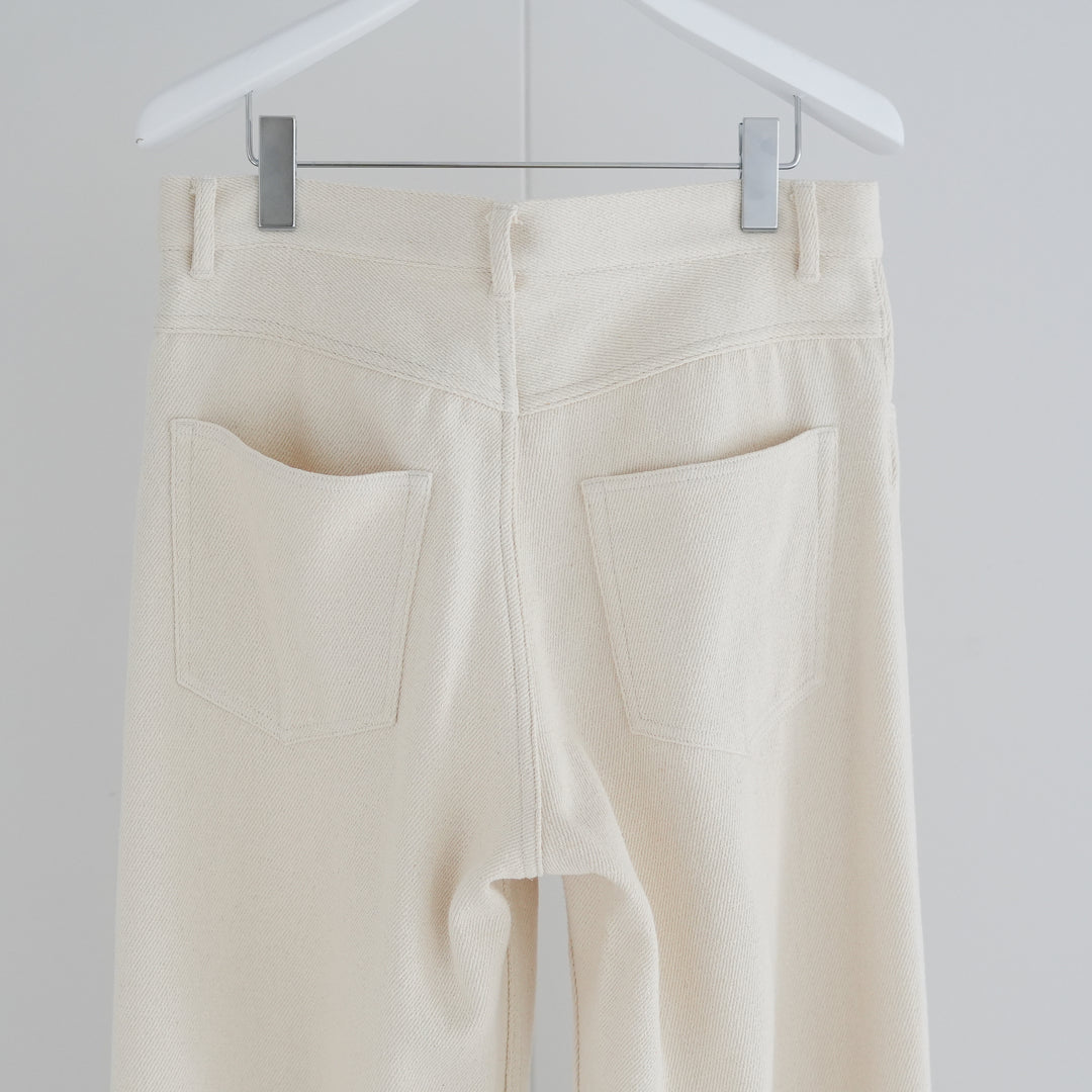 26SS】AURALEE SILK NEP DENIM 5P WIDE PANTS 