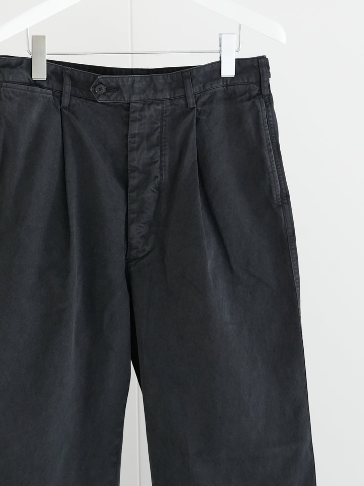 26SS】AURALEE GARMENT-DYED FINX LIGHT CHINO ONE-TUCK WIDE PANTS