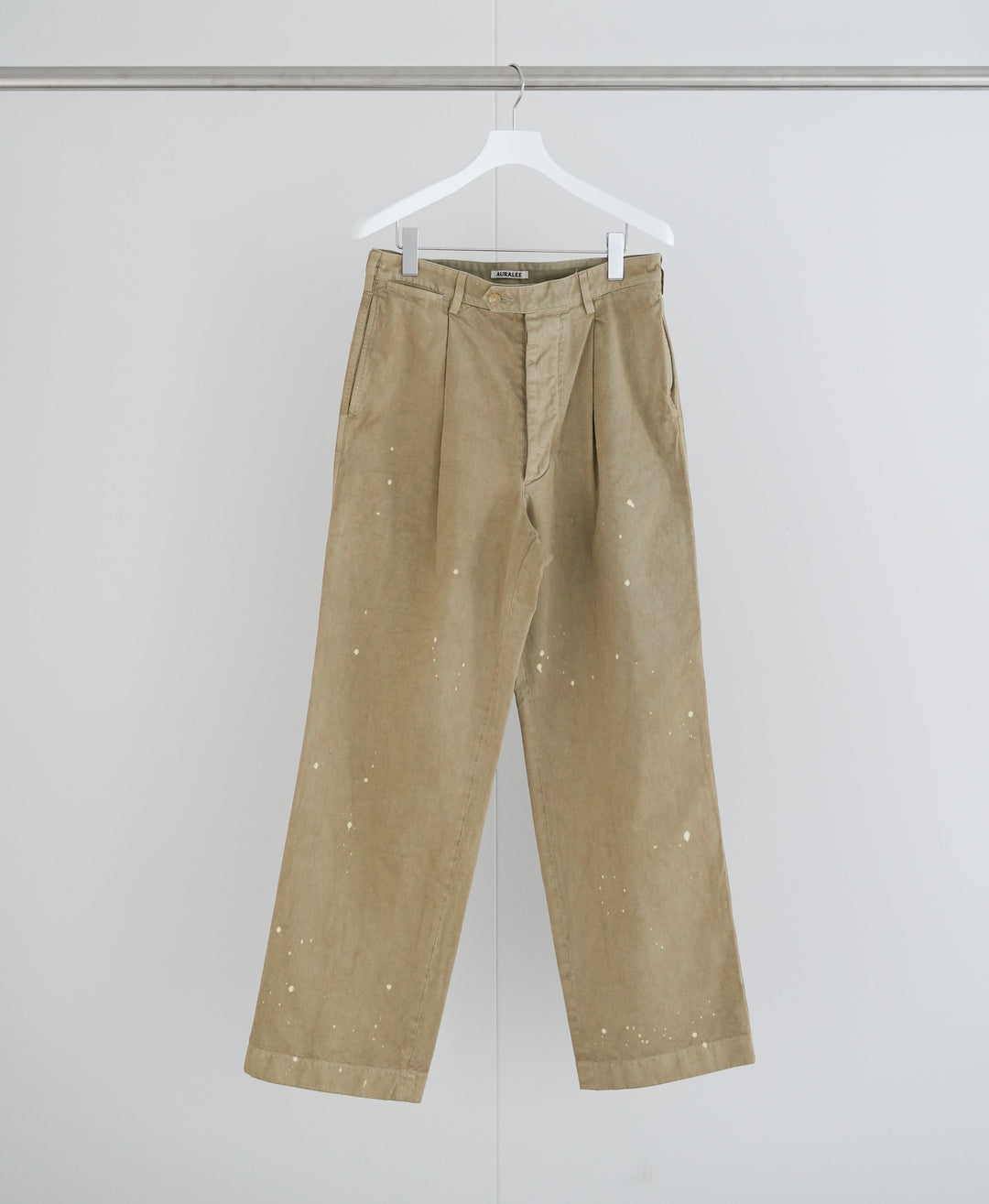 26SS】AURALEE GARMENT-DYED FINX LIGHT CHINO ONE-TUCK WIDE PANTS