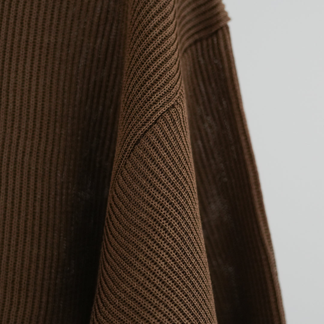 26SS】AURALEE FLAT YARN RIB KNIT P/O