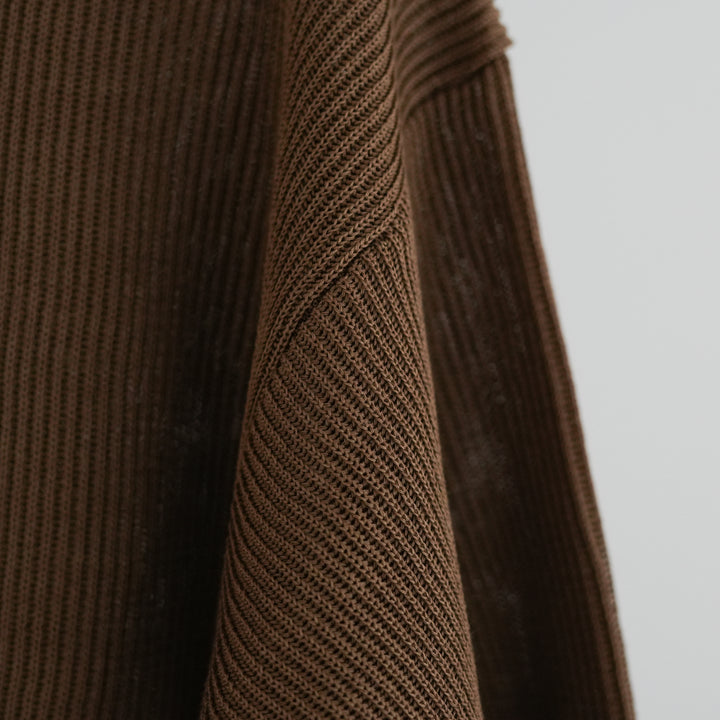 26SS】AURALEE FLAT YARN RIB KNIT P/O