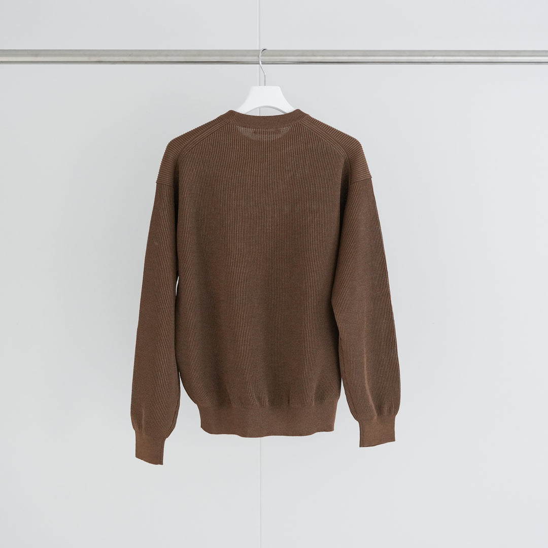 26SS】AURALEE FLAT YARN RIB KNIT P/O