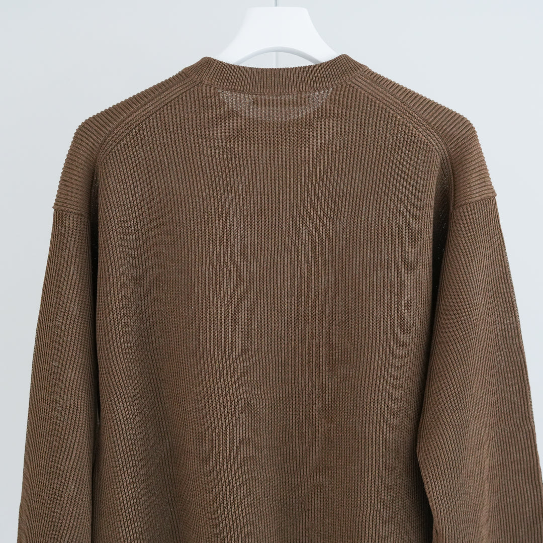 26SS】AURALEE FLAT YARN RIB KNIT P/O