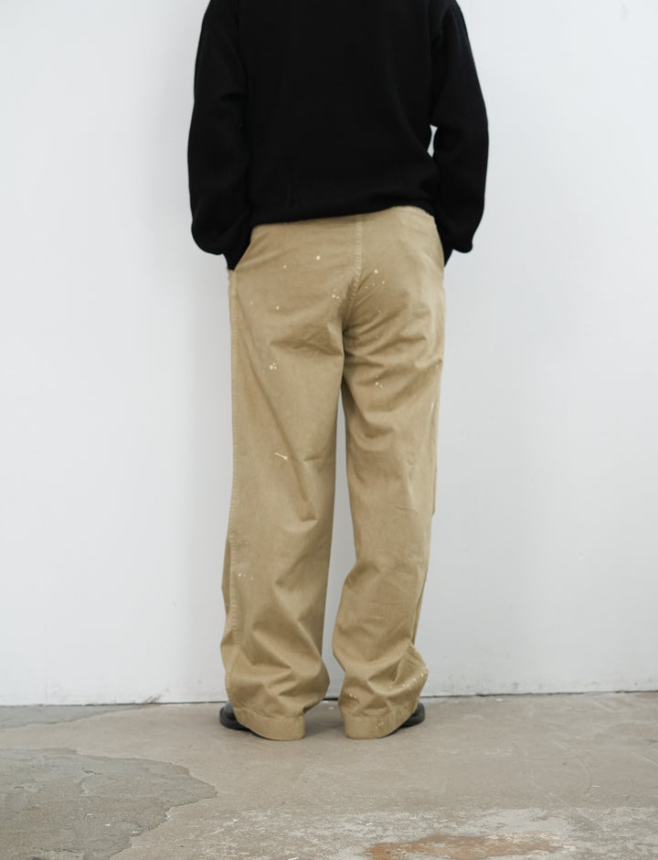 26SS】AURALEE GARMENT-DYED FINX LIGHT CHINO ONE-TUCK WIDE PANTS