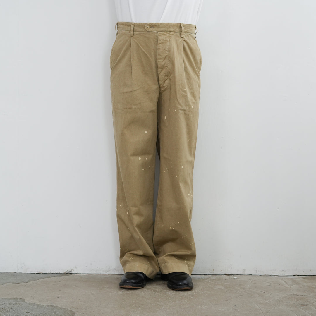 26SS】AURALEE GARMENT-DYED FINX LIGHT CHINO ONE-TUCK WIDE PANTS