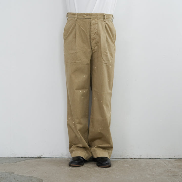 26SS】AURALEE GARMENT-DYED FINX LIGHT CHINO ONE-TUCK WIDE PANTS