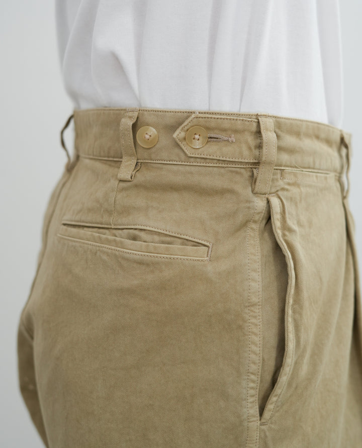 26SS】AURALEE GARMENT-DYED FINX LIGHT CHINO ONE-TUCK WIDE PANTS