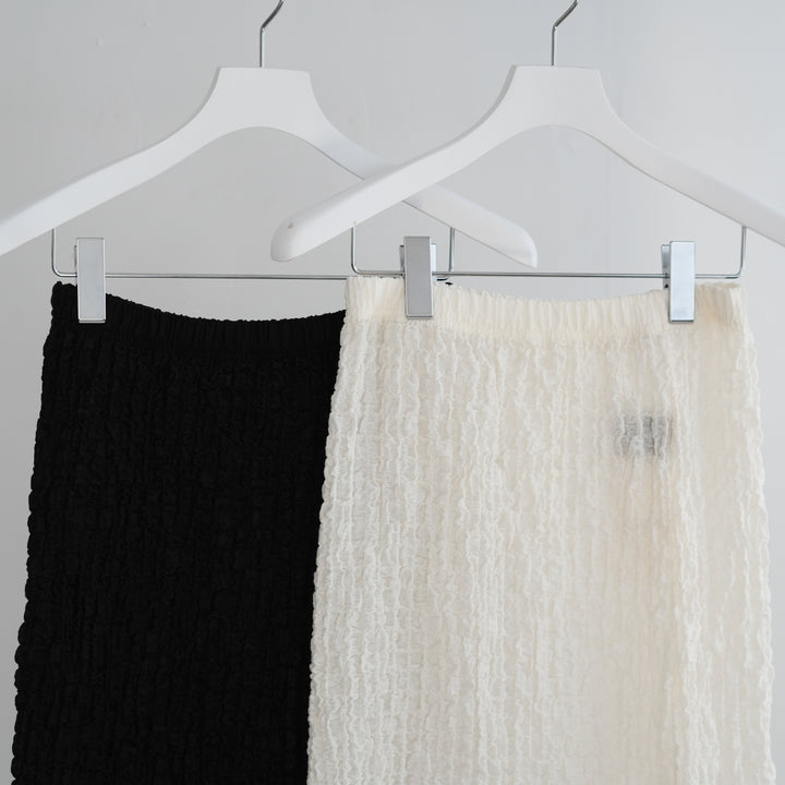 26SS】PHEENY Shrink Lace Frill Skirt 