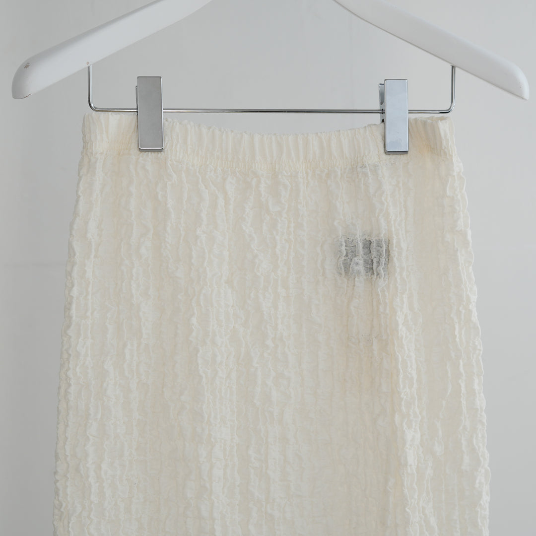 26SS】PHEENY Shrink Lace Frill Skirt 