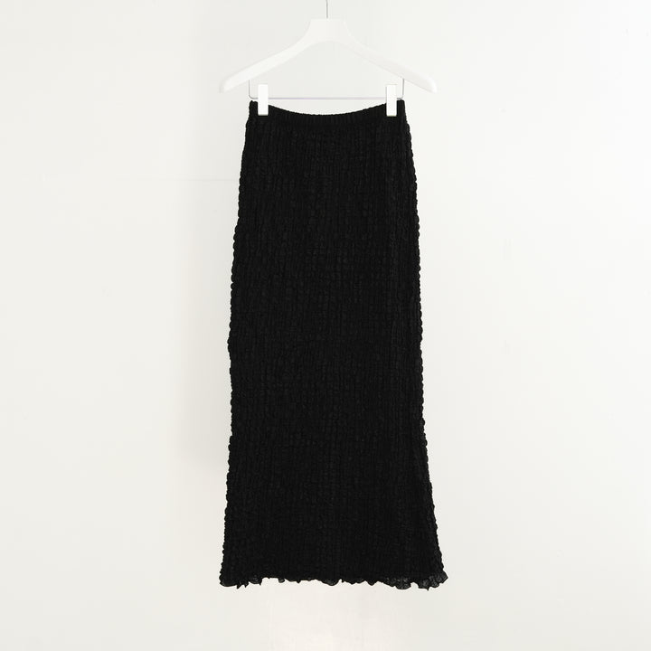 ▪️値下げ▪️【新品】PHEENY ブラック タイトスカート 26SS】PHEENY Shrink Lace Frill Skirt 