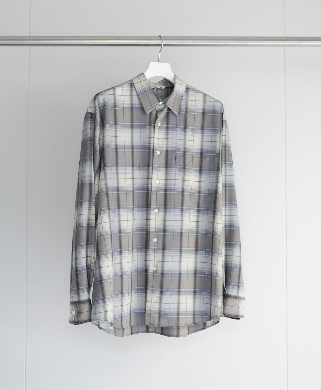 26SS】AURALEE SUPER LIGHT WOOL CHECK SHIRT