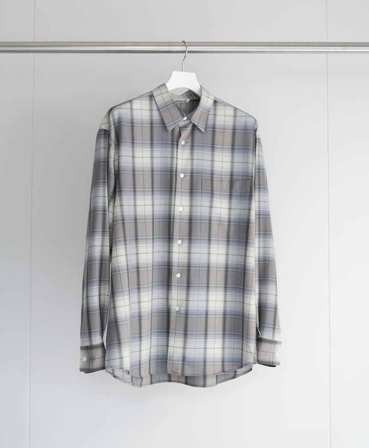 オーラリーSUPER LIGHT WOOL CHECK SHIRT 26SS 26SS】AURALEE SUPER LIGHT WOOL CHECK SHIRT