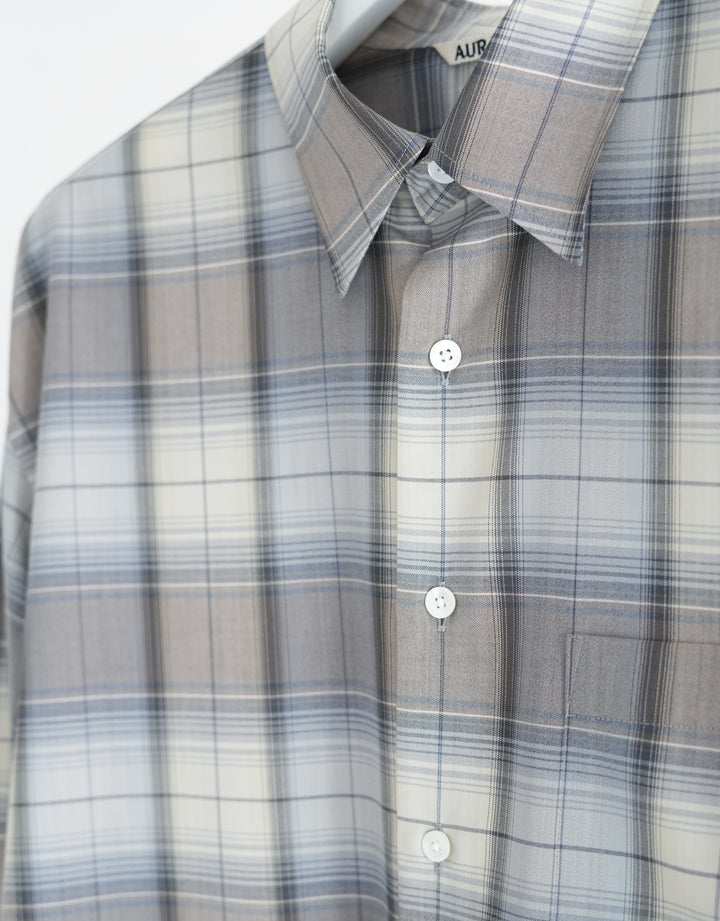 26SS】AURALEE SUPER LIGHT WOOL CHECK SHIRT