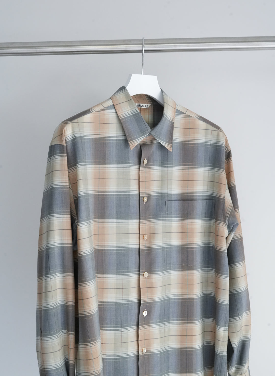 26SS】AURALEE SUPER LIGHT WOOL CHECK SHIRT