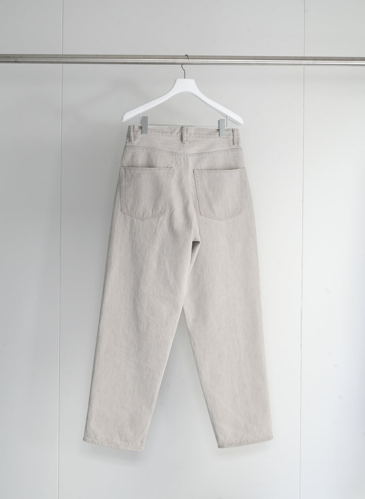 26SS】AURALEE FADED HARD TWIST BROWN DENIM WIDE PANTS 