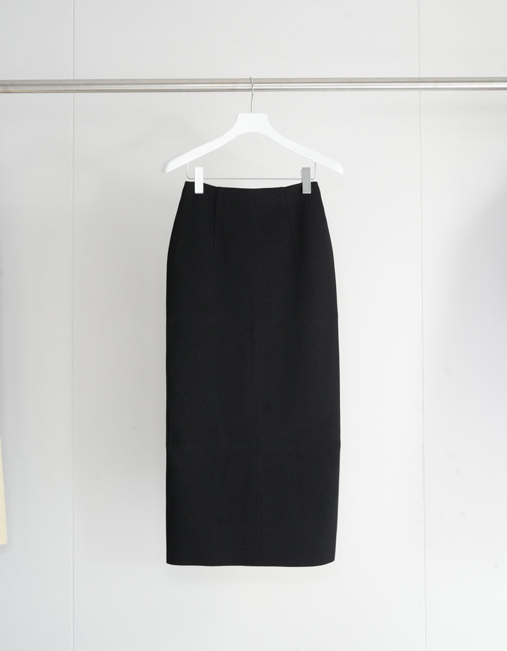 AURALEE DOUBLE FACED SILK COTTON KNIT SKIRT 