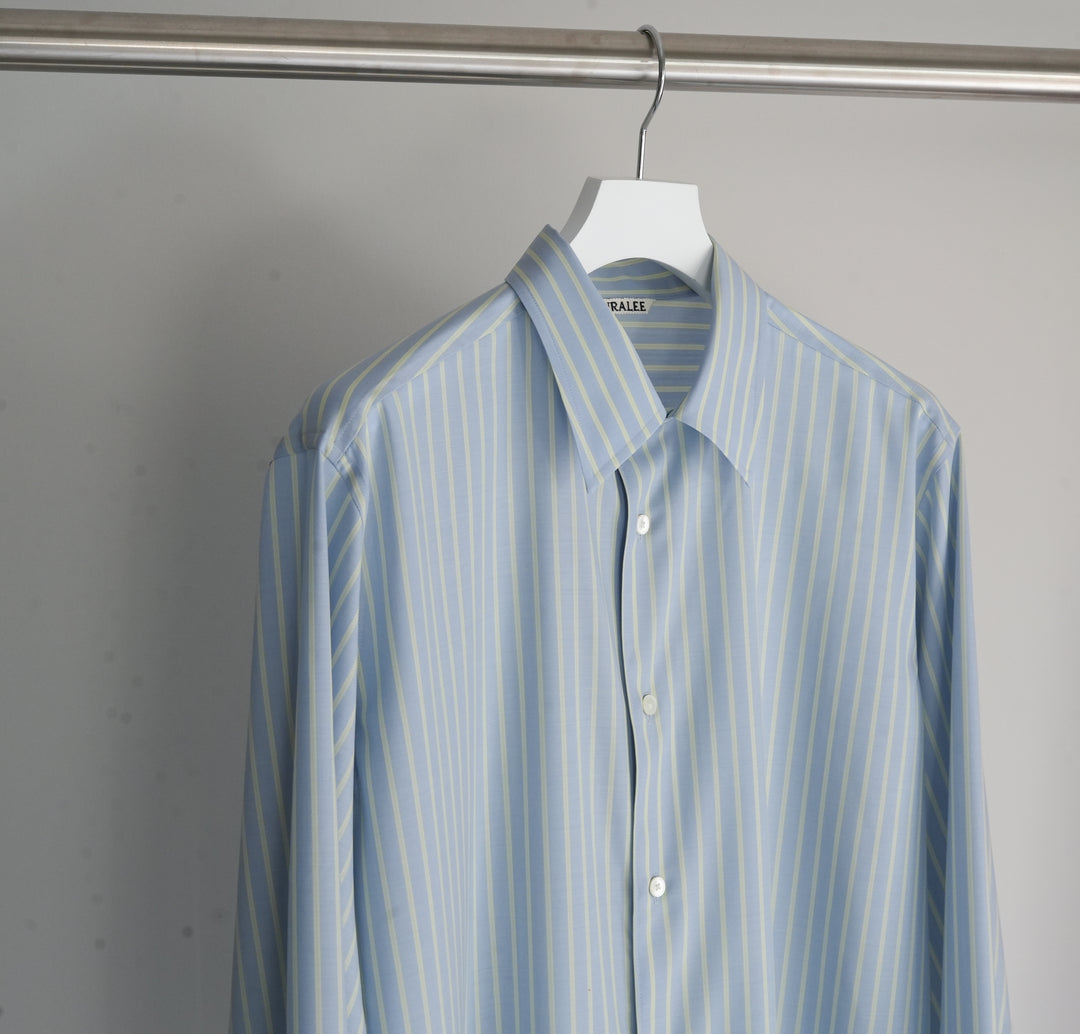 26SS】AURALEE SUPER FINE WOOL STRIPE SHIRT