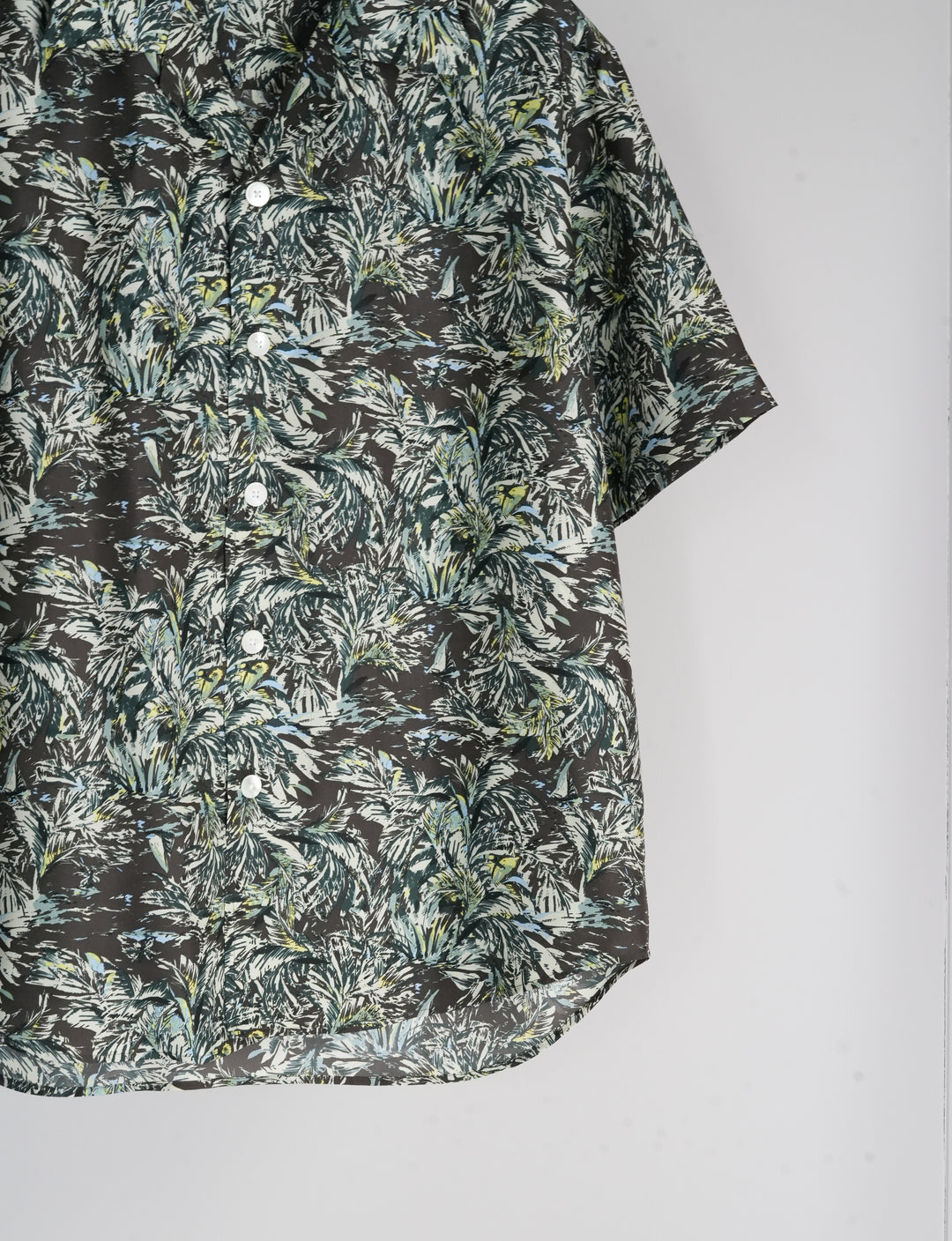 26SS】AURALEE PRINTED AIRY SILK HALF-SLEEVED SHIRT