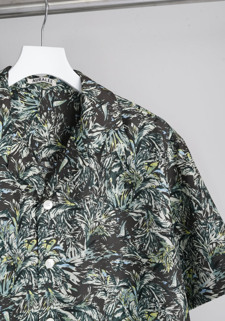 26SS】AURALEE PRINTED AIRY SILK HALF-SLEEVED SHIRT