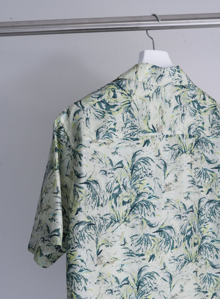26SS】AURALEE PRINTED AIRY SILK HALF-SLEEVED SHIRT